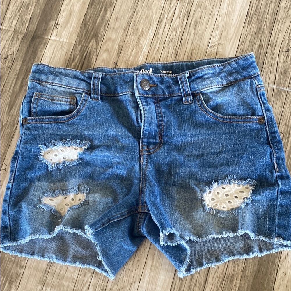 Cat and Jack/Blue Distressed Denim Shorts/ Girls/ XL/ 14/16